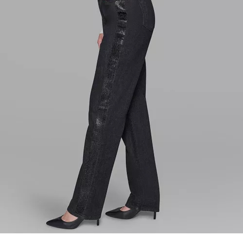 Karl Lagerfeld Black Straight Leg Jeans